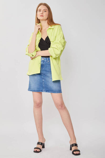 Bluewhite Fusta scurtă de damă albastru deschis