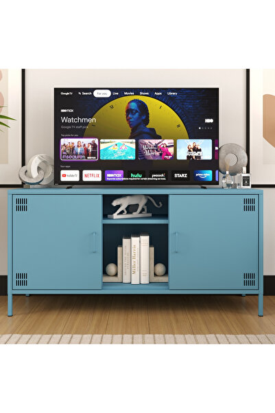 Furni24 Pera Tv Ünitesi, Tv Dolabı,2 Kapaklı, Açık Raflı 130,50 x 40 x 64,50 cm
