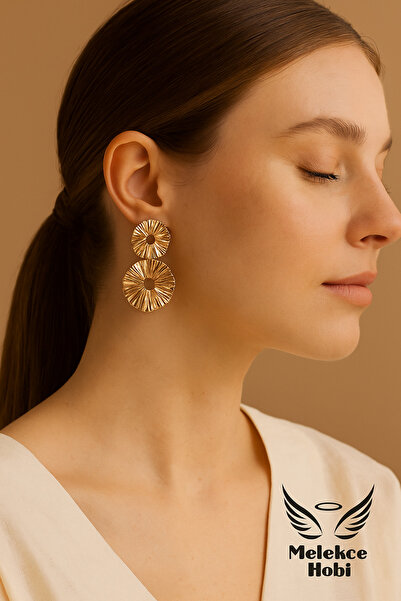 XUPING JEWELRY Küpe - Xuping Çift Halkalı Tarz Küpe - Melekcehobi Takı