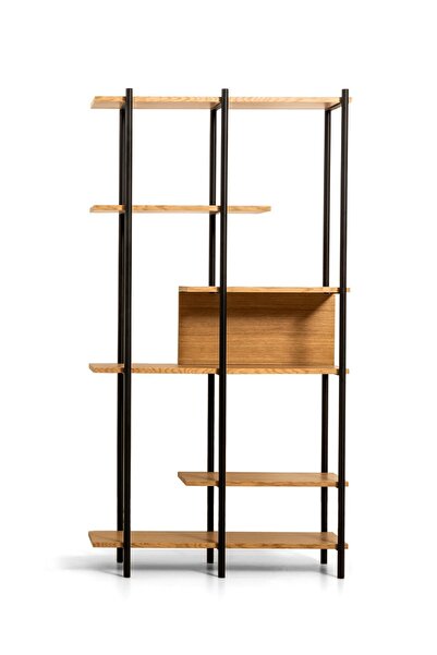 LAGOMA Harmonia Kitaplık Ahşap Raf Metal Çerçeve - 95 cm