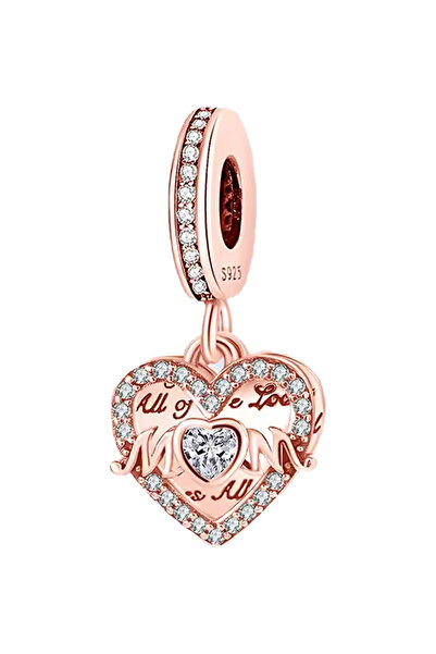 Fubena Rose Mom Sallantılı Gümüş Charm