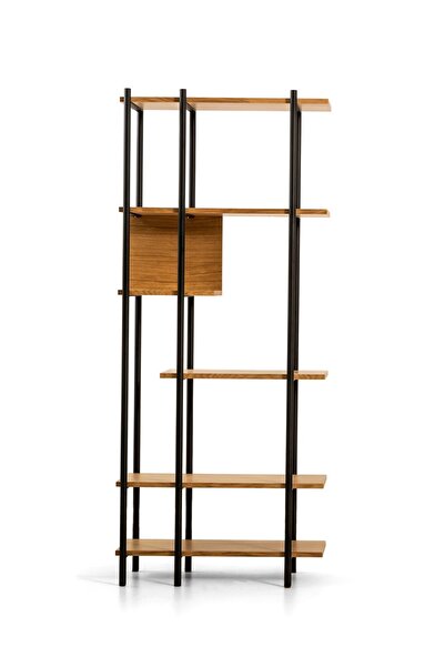 Harmonia Kitaplık Ahşap Raf Metal Çerçeve - 75 cm