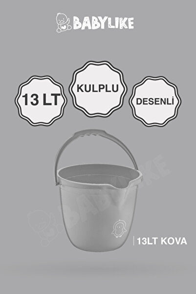 Babylike Çocuklar için 2'li Banyo Seti- Kulplu Kova & Oluklu Maşrapa