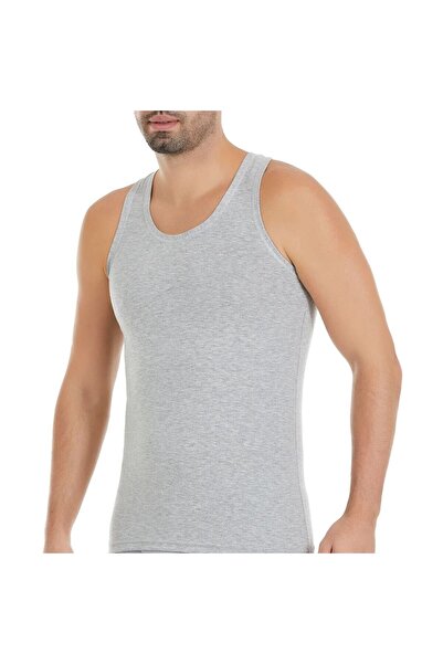 Yıldız Çamaşır Yıldız 377 Men's Gray Lycra Forman Sportsman Rambo Cross Back Tank Top