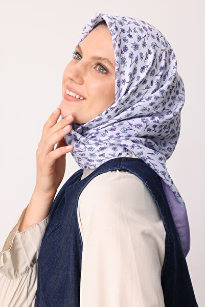 Mooncorn Lilac Minor Pattern Cotton Scarf