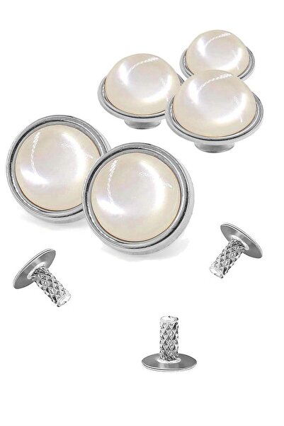 hapshoe 20 Adet Yarım Yuvarlak 15mm İnci Çakma Rivet