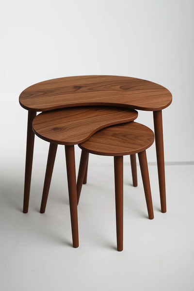 AYGE Berlin 3lü Zigon Sehpa %100 MDF Urartu