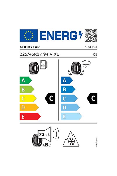 Goodyear 225/45R17 94V Xl Ultra Grıp 8 Üretim 2023 Oto Kış Lastiği