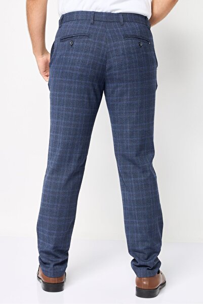 Tommy Hilfiger Men Slim Fit Plain Dress Pants, Navy