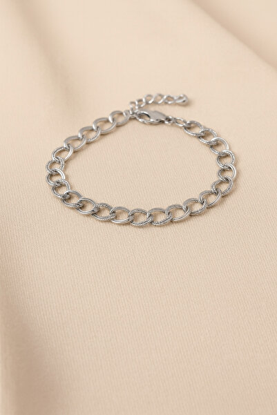 Feyloriana سوار نسائي فضي اللون من دراجون ميلك بودي بتفاصيل فاخرة وسلسلة مزدوجة