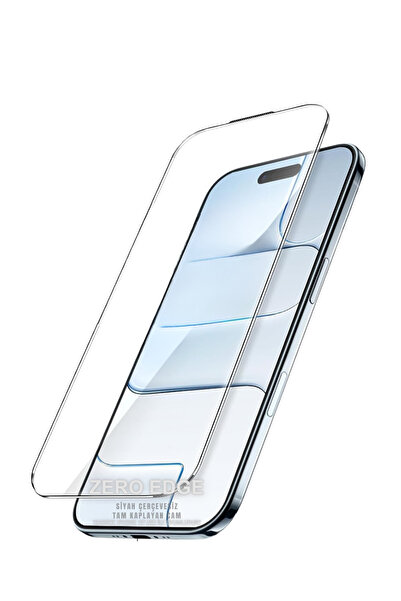 Evax (ZERO TAM) iPhone 17 Air Uyumlu SİYAH ÇERÇEVESİZ Tam Kaplayan EKRANI KÜÇ...