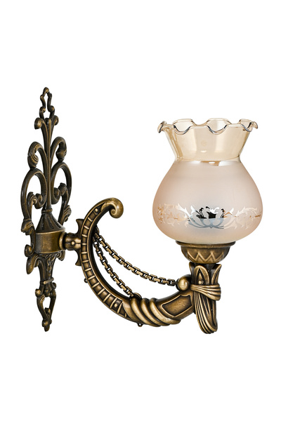 DEDE TEKLİ ESKİTME CADENA APLİK MAT BAL RENGİ CAMLI