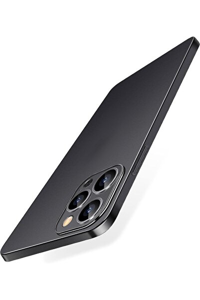 HyperAge غطاء رقيق للغاية متوافق مع آيفون 15 برو ماكس باللون الأسود مع سطح غي...