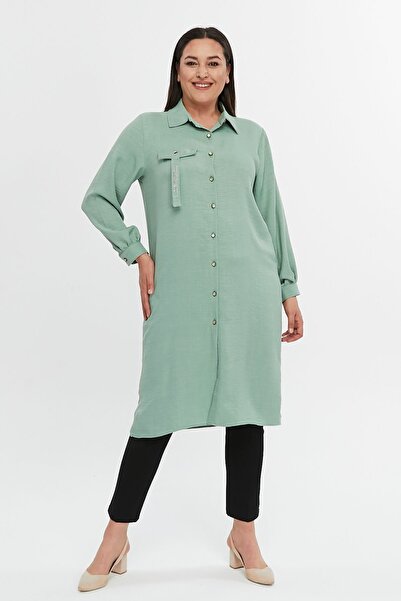 Laden Plus Size Women's Linen Spring Summer Mother Tunic Shirt