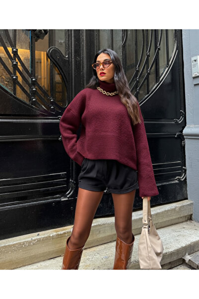 HAFT سترة تريكو بياقة عالية مضلعة – مجموعة بوتيك