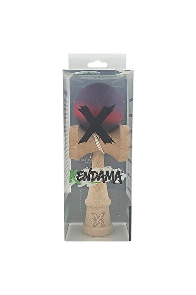 dalip Kendama X Original, Professional, Dalip, Wooden, Rubber Grip, 18 cm, Purple/Red/Black
