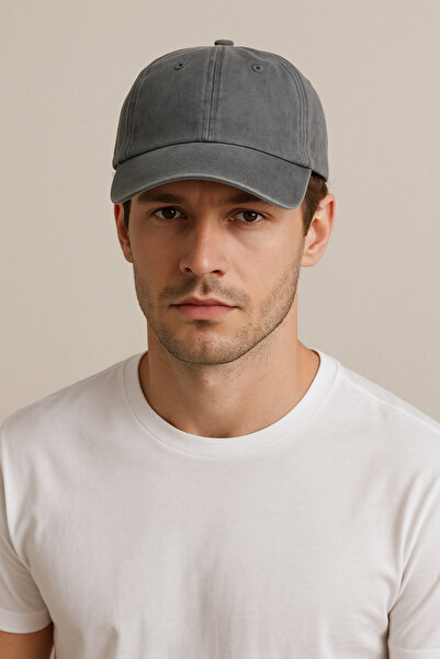 HatClub Exclusive Solid Color Washed Antique Look Adjustable Back Unisex Gray...