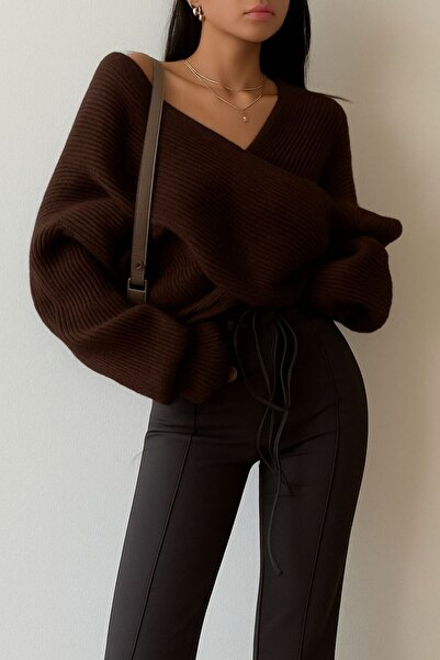 peri tower ΝΕΟ ΠΡΟΪΟΝ Πλεκτό πουλόβερ Oversize με διαφορετική λεπτομέρεια 0036