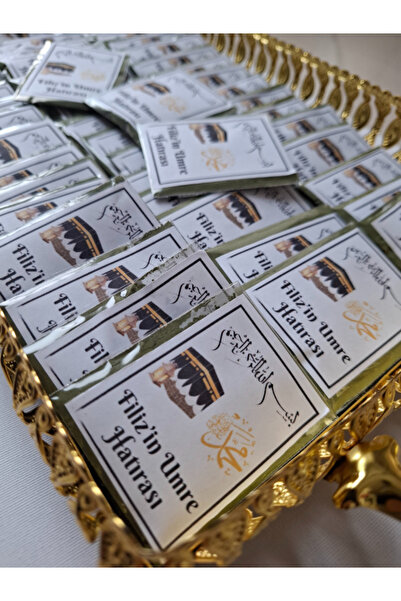 SEVİMLİ TASARİMLAR Hediyelik Kına Paketi, 25 Adet(UMRE HATIRASI)