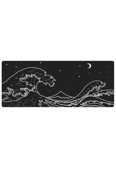 PORGE Gaming Mouse Pad 80x30 Mouse Pad XL Kanagawa Oyuncu Mousepad