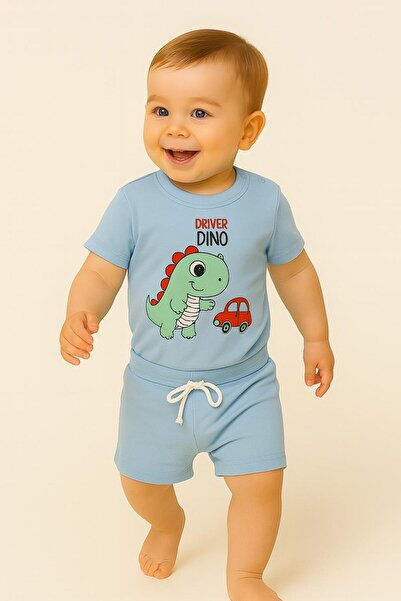 nevrankids Kızerkek Cotton Uni Soft Short Sleeve Summer Baby Set 0-6 Months 4...