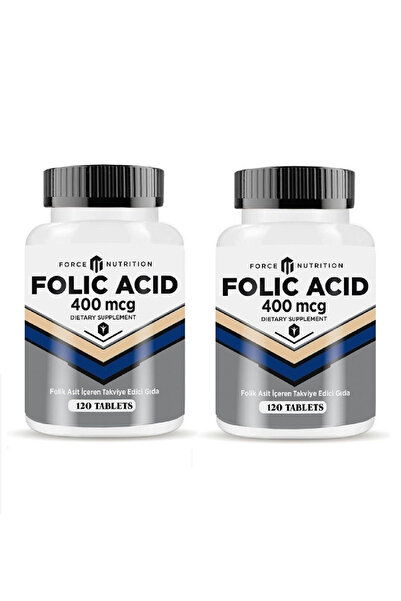 Force Nutrition حمض الفوليك 400 ماك جرام 120 قرص 2 علبة