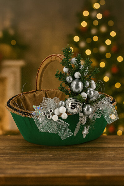 Fillikutum Lüks Büyük Yılbaşı Çam Süslü Sepet Noel Sepeti Yılbaşı Sepeti Hedi...