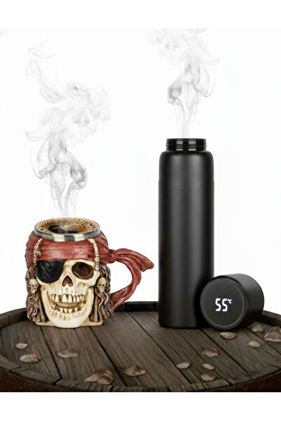 Genel Markalar Kupa Bardak Kuru Kafalı Paslanmaz Çelik, Dijital Göstergeli Te...