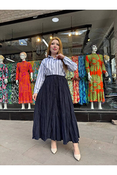 Zerenyus Women's Elastic Waist Comfortable Crochet Skirt Black