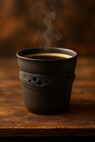 Yumsel Seramik بازالت اسبريسو صغير