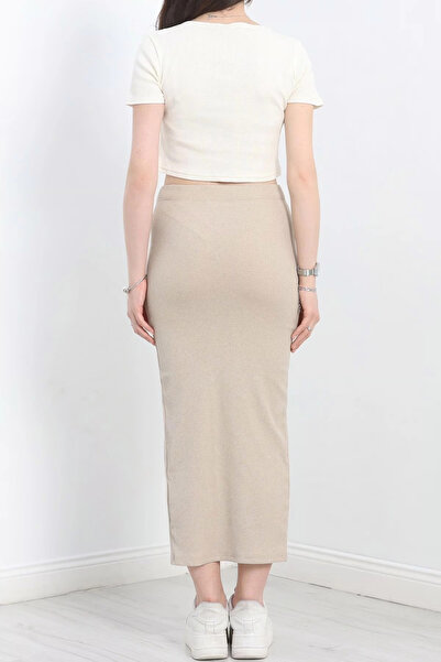 Zerenyus Σετ με κεντημένη φούστα Μπεζ Λευκό