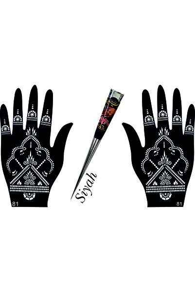 hennadibace El Deseni Kına Kalıbı (GEÇİCİ DÖVME ŞABLONU) Hint Kınası Henna Ta...