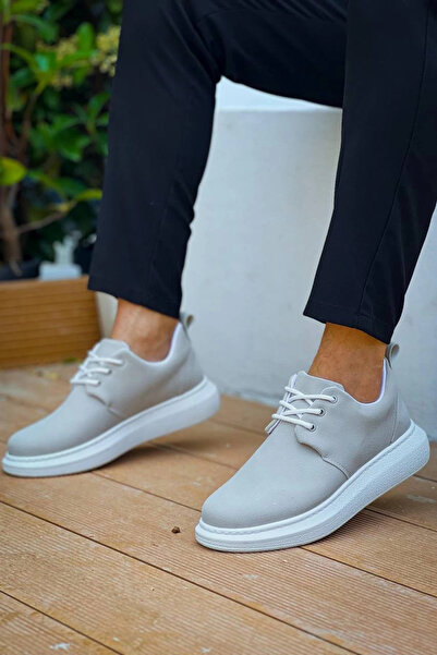 Zerenyus Premium Gray Suede Lace-Up Casual Men's Shoes