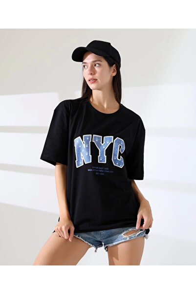 Zerenyus Oversize Black Printed T-Shirt