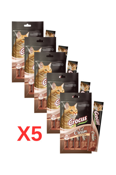 Crocus YENGEÇLİ KREMA KEDİ ÖDÜLÜ 4X15 GR. 5 ADET