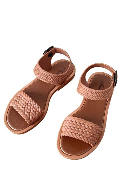 huitich Brown Braided Strap Fashion Sandals 38-39
