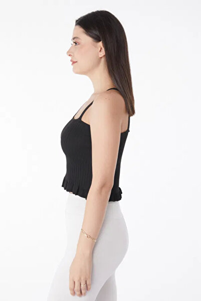 Zerenyus Summer Knitwear Crop Black