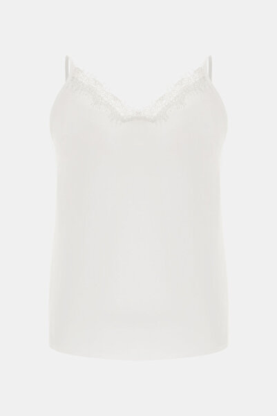 W Collection EKRU V YAKA ASKILI BLUZ