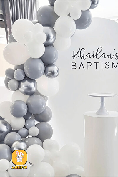 Mielibon 10 Pcs Gray Balloons - Pastel Colors