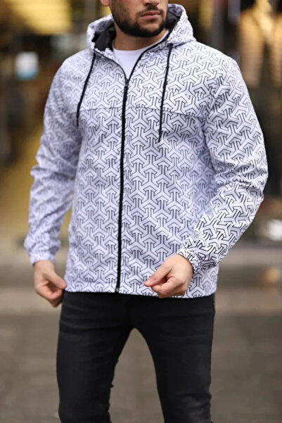 Modayakamoz Unisex Hooded Lined Raincoat - White