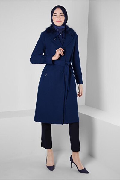 Alvina Пальто з поясом і брошкою 90406