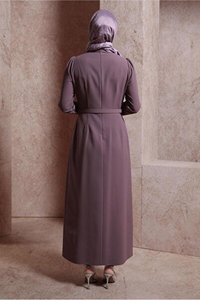 Alvina PÜSKÜL DETAYLI KREP ELBİSE 44180