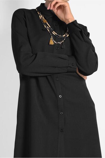 Alvina 40208 Model Buttoned Chiffon Tunic