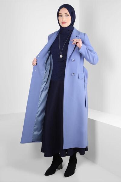 Alvina ΠΑΛΤΟ ΜΕ ΖΩΝΗ ΚΑΙ ΔΙΠΛΟ ΛΑΜΠΡΟ ΚΟΛΑΡΟ 90448