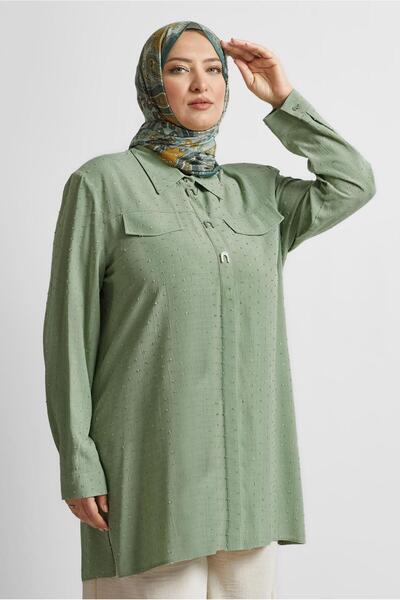 Alvina Shirt Collar Viscos Tunic 20742