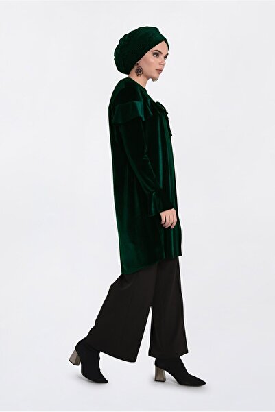 Alvina VOLAN DETAYLI KADİFE TUNİK 4789-1