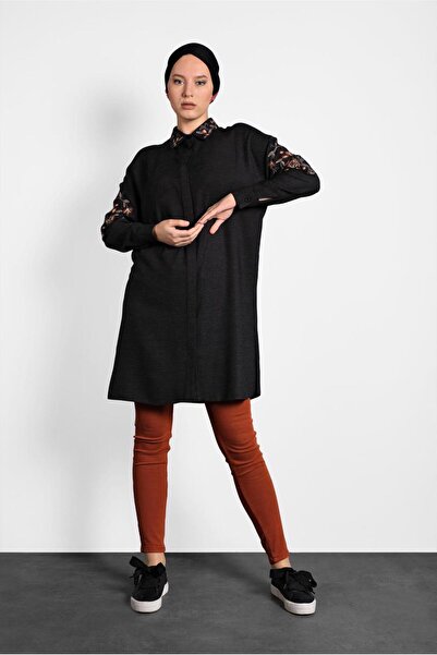 Alvina 40238 Model Flower Embroidered Tunic