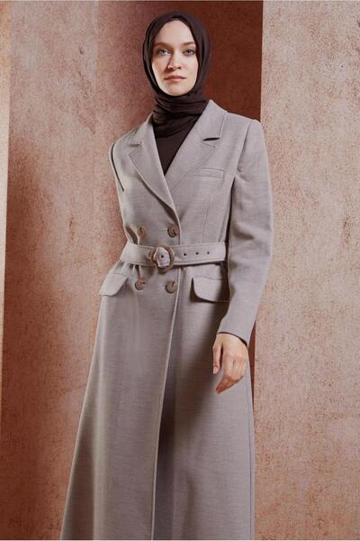 Alvina 90504 Μοντέλο Παλτό με Ζώνη