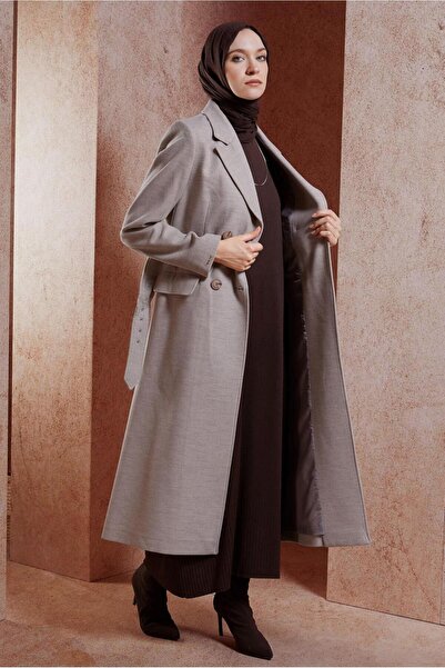 Alvina 90504 Μοντέλο Παλτό με Ζώνη