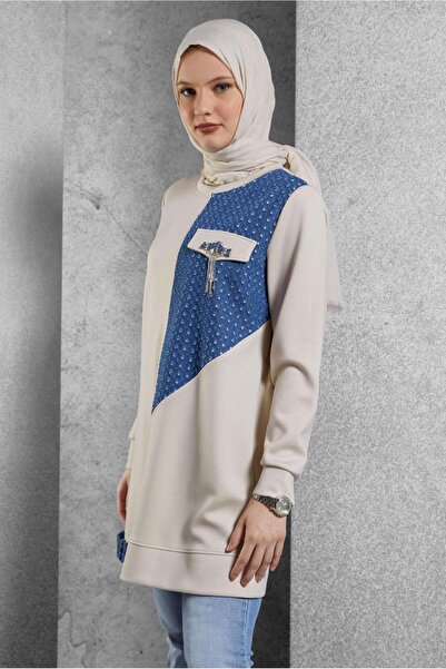Alvina 45129 Model Stone Detailed Tracksuit Tunic